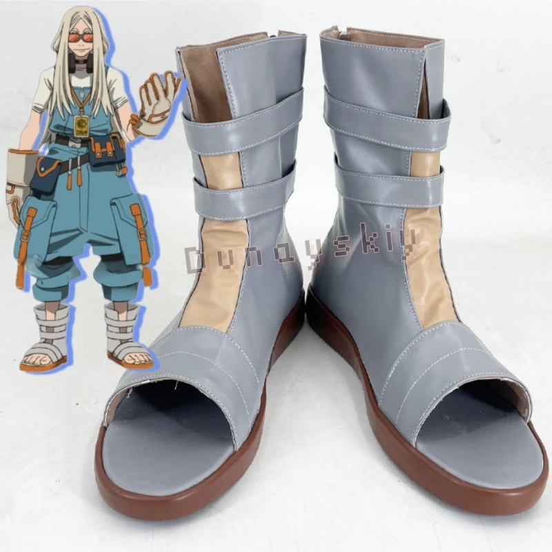 

Anime Gachiakuta August Stilza Cosplay Shoes Toe Cleavage Boots Leather Made Unisex Halloween Accessory Prop Carnival
