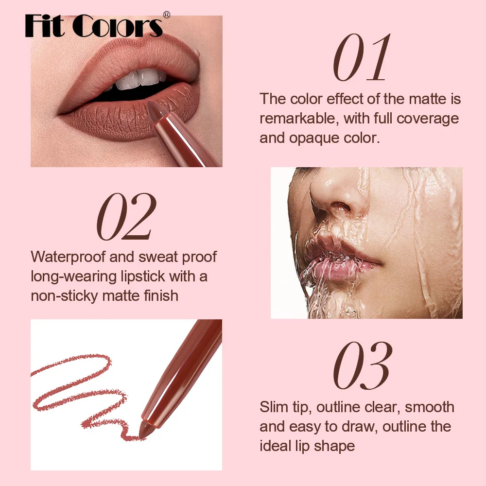 O copo antiaderente fosco de veludo fosco com forro labial de 6 cores não é fácil de cair de cor