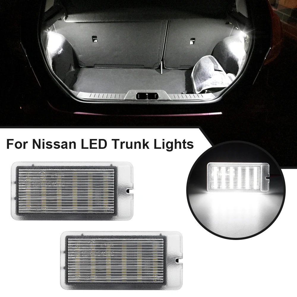 

2PCS LED Luggage Compartment Light For Nissan Juke F15 Note E12 Pulsar Qashqai Leaf Trunk Lamp For Dacia Lodgy Dokker Duster