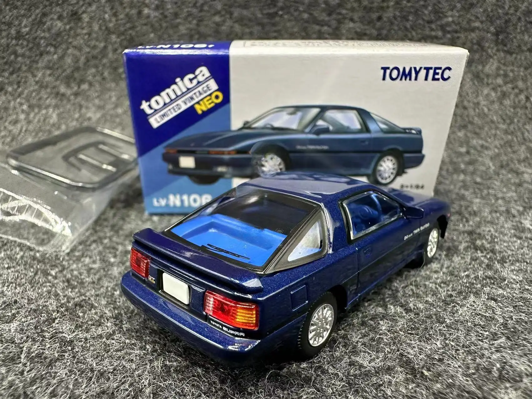 طراز سيارة Tomytec-supra من سبيكة الصب باللون الأزرق ، هدية عرض المجموعة ، TLV 1:64