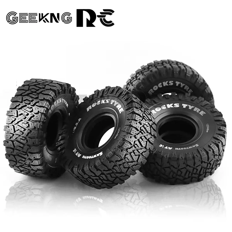 

For 1/10 Rc Crawler Car Trax Trx4 Axial Scx10 Wraith Scx10 Yikong Rgt Wrangler 1.9 Wheel 4pcs 1.9 Inch Rubber Tyre 120*48mm