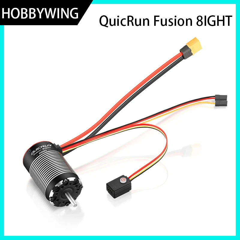Полет будущего Hobbywing Quicrun Fusion 8ight 2-в-1 80a 2300kv Бесщеточный двигатель с датчиком Esc Встроенный 1/8 Rc Rock Crawler Power