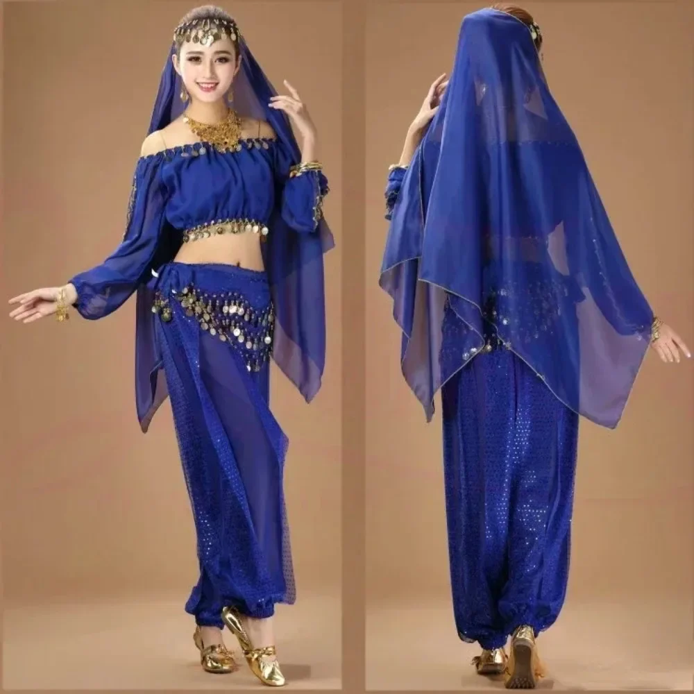 New Long-sleeved  Suit Belly Dance Clothing Indian Dance PerformanceClothing Dance Practice Clothing Belly Dance Suit