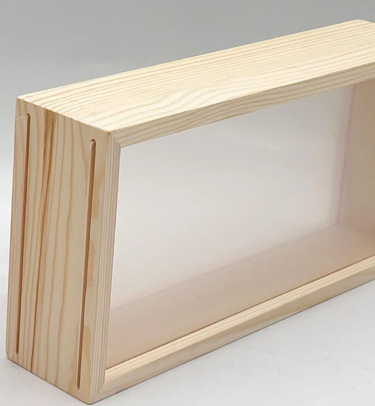 Rectangular Solid Wood Double-Sided Acrylic Display Box