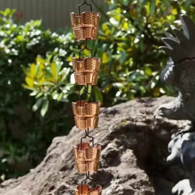 Picture 5: 2.6m Copper Tripod Eaves Drainage Chain Homestay Villa Courtyard Garden Rain Guide Chain