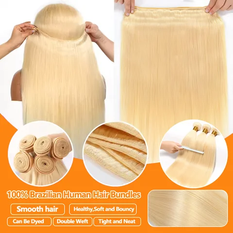 10 best sales blonda hårförlängningar - №1