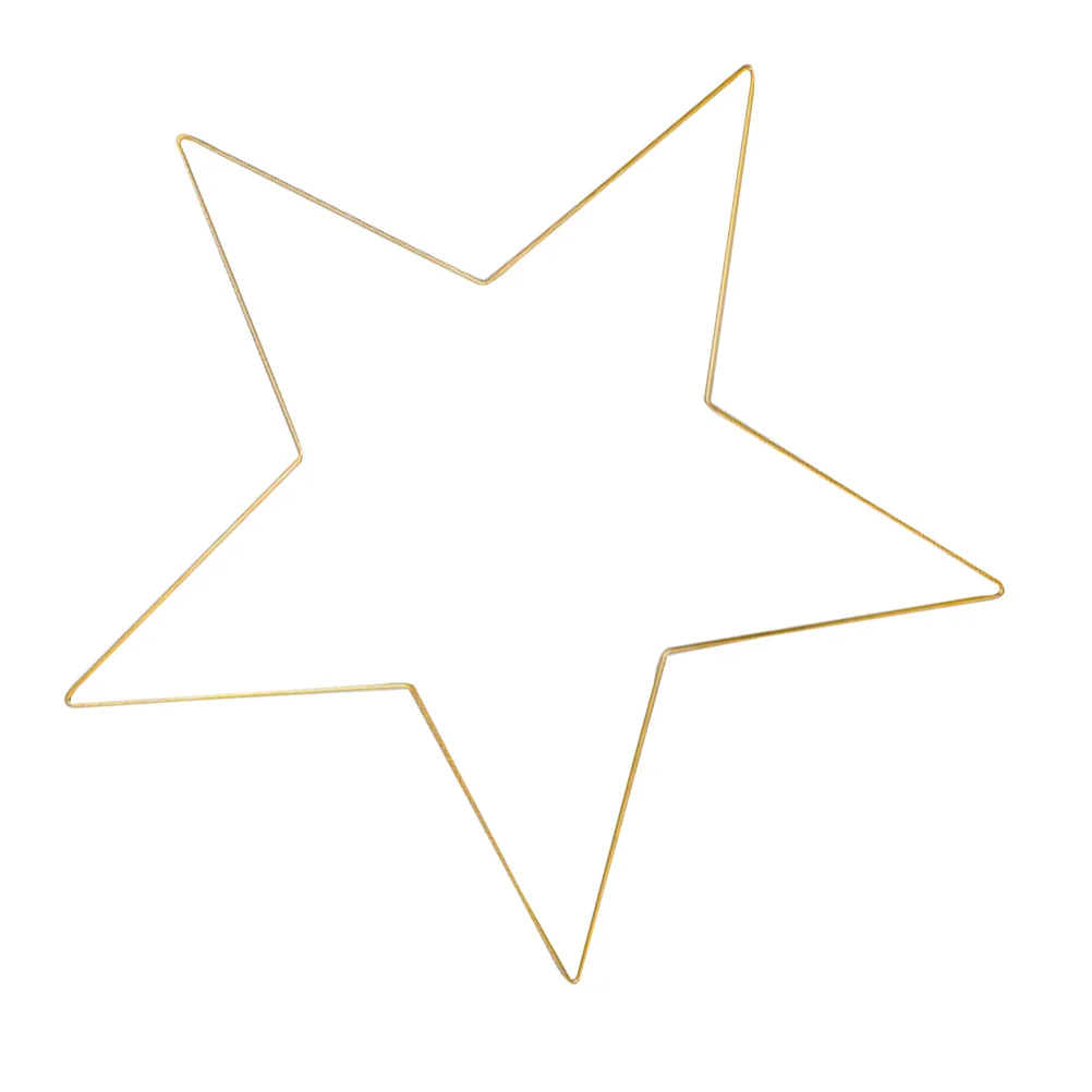 

Iron Star Party Adorment Hangable Wall Ornament DIY Frame for Craft Metal Pentagram Shape Decor Bookshelf