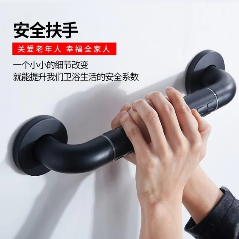 Black Safety Grab Bars Stainless Steel Bathroom Handrail for Elderly Disabled Wall Mount Anti-slip Toilet Bathtub Shower Handle