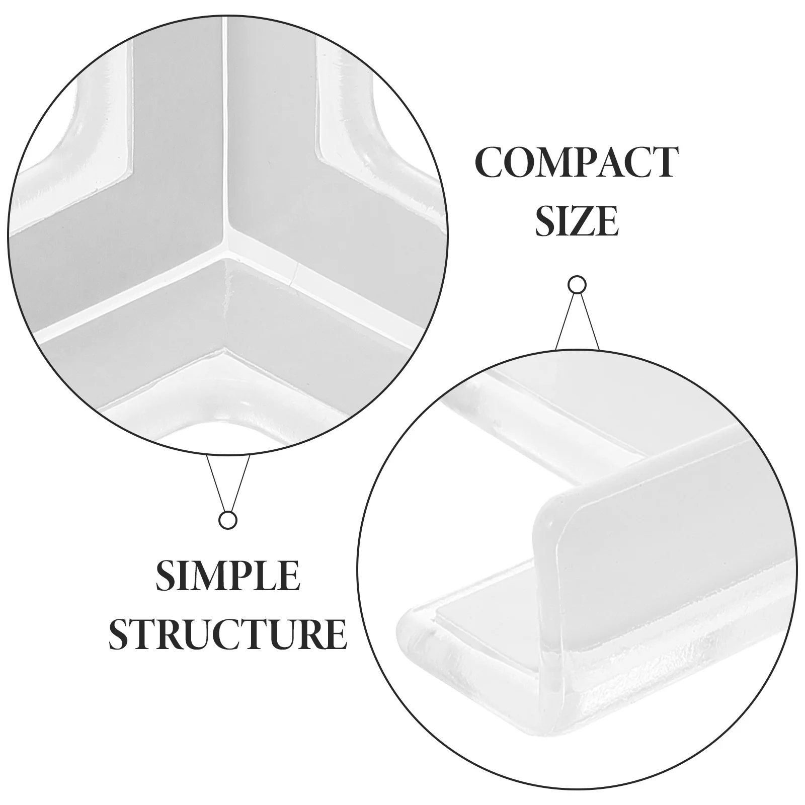 4 قطعة حشوات للزوايا الشفافة مصدات سلامة الطفل حماة حافة التدقيق واقيات زوايا الأثاث الشفافة للطاولات #3