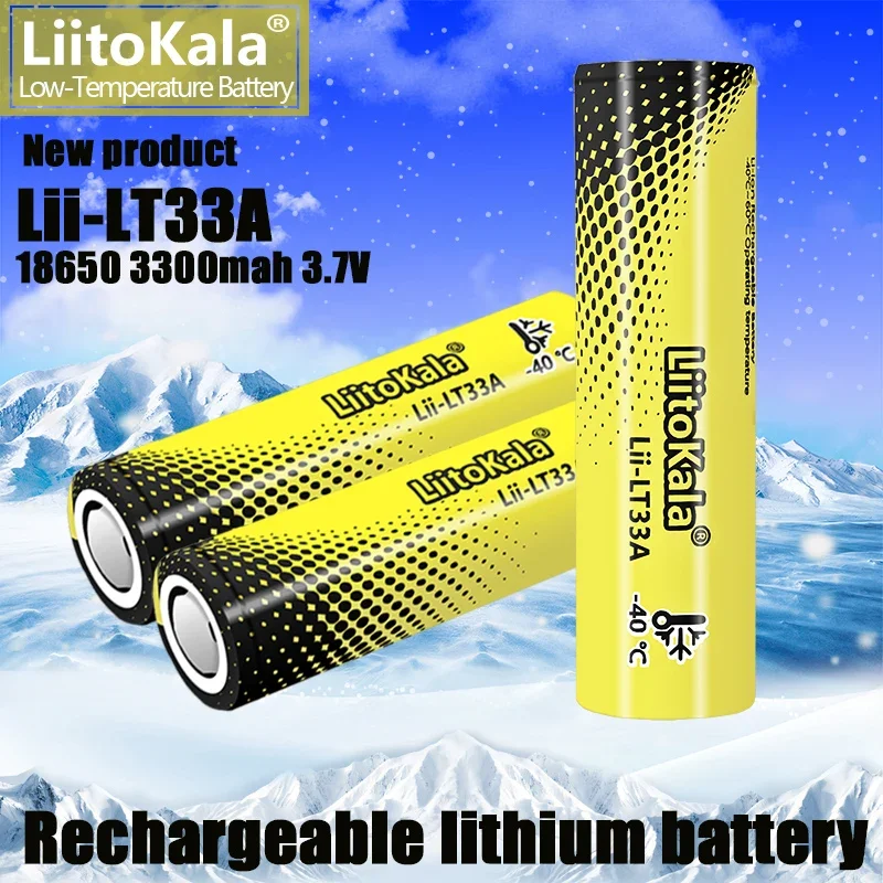 1-40pcs LiitoKala Lii-LT33A 18650 3300mAh 18650 Battery 3.3A Power 1C Discharge Ternary Lithium Batteries DIY Electric Bicycle