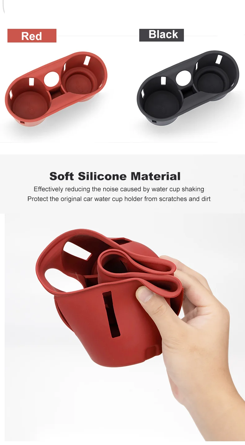 Silikon Auto Tasse Halter Für Porsche Cayenne Macan Center Konsole Flasche Halter Einsatz Anti Slip Trinken Organizer Auto Zubehör – Detail 3
