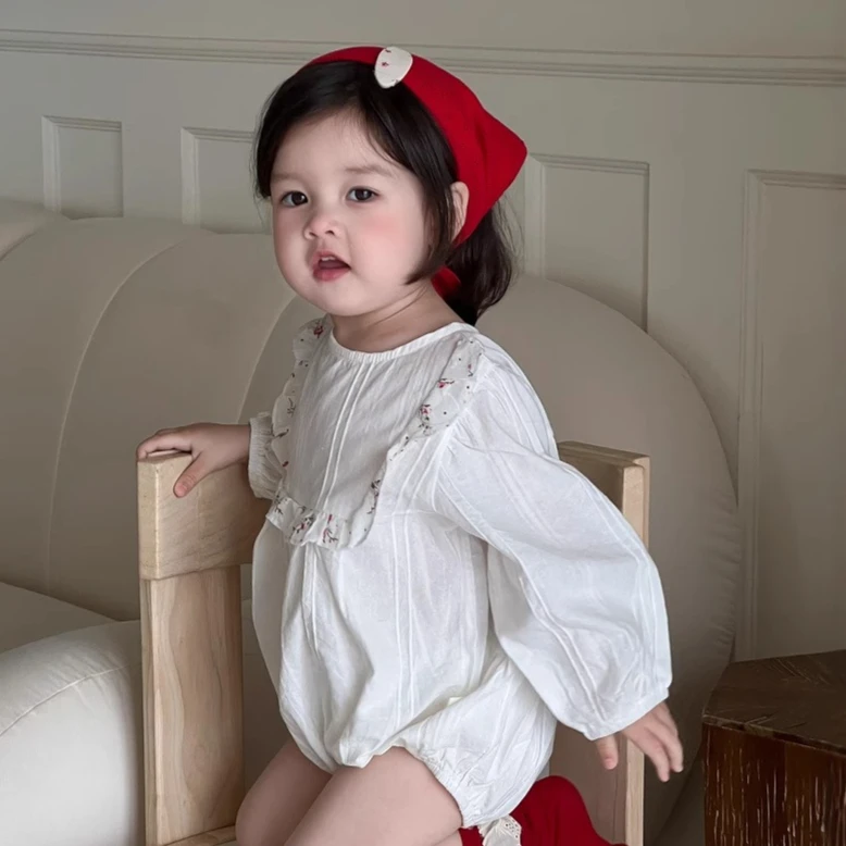 

Весенний тонкий комбинезон для малышей 2026 в корейском стиле, боди для девочек, цельный комбинезон для малышей