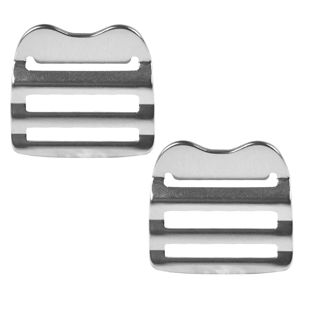 

2 pcs Backpack Buckles Durable RustProof Adjustable Strap Length Slide Luggage Metal Square Roller Camping Hiking Accessories