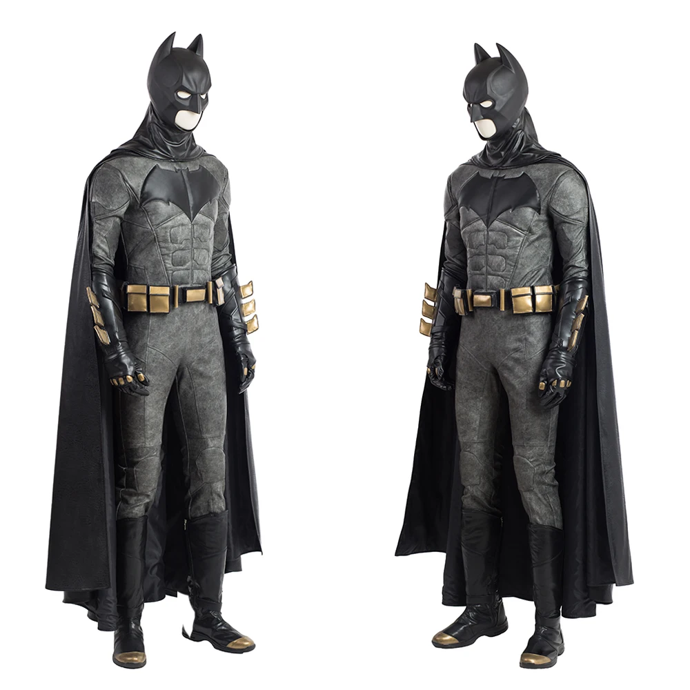 High Qualit The Bat Cosplay Costume Top Pants Cape Mask Bruce Wayne Outfit for Men Halloween Carnival Party Suit Custom Made