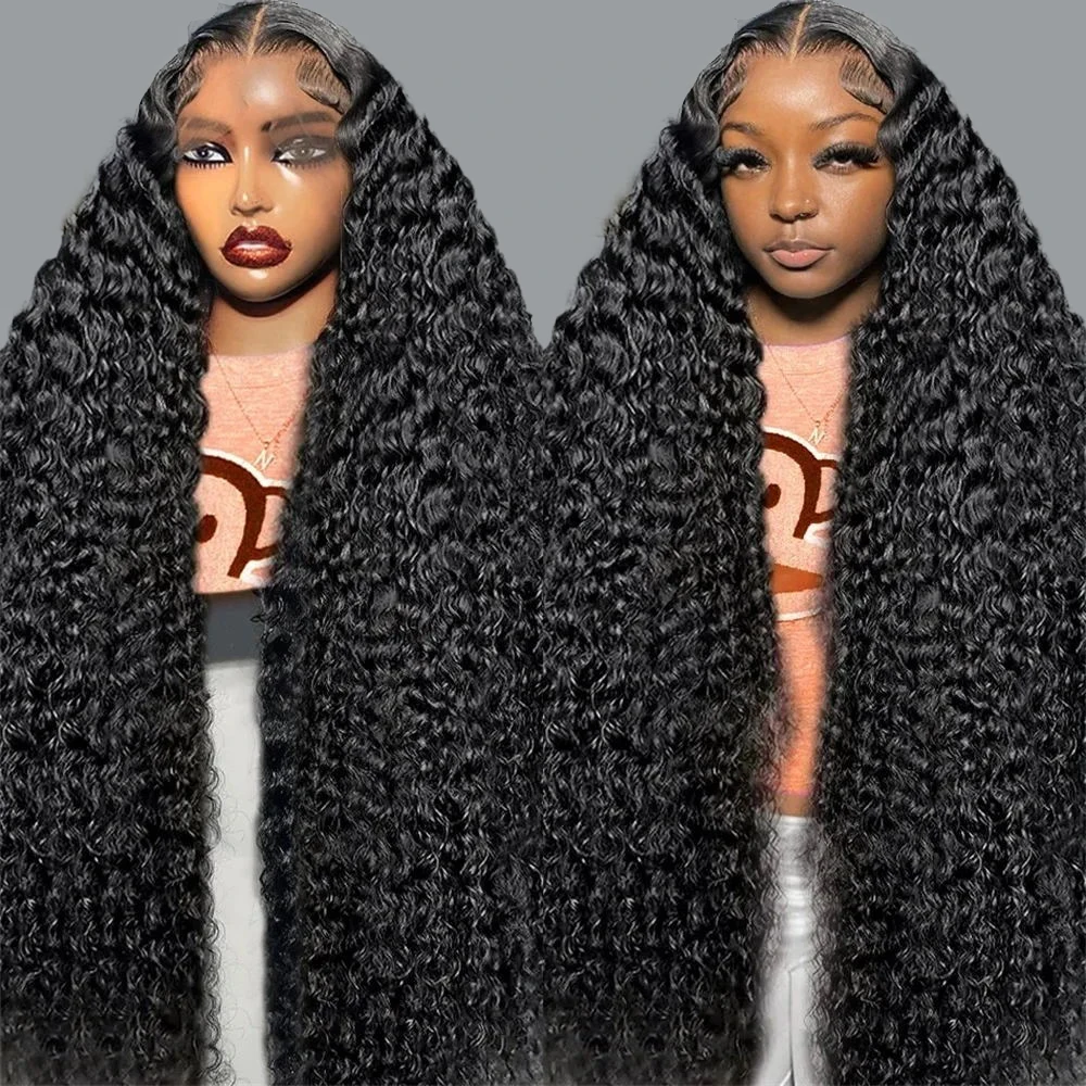 30 32Inches 250 Density  Hd Lace Wig 13x6 Human Hair Curly Human Hair Wig Water Deep Wave 13x4 Human Hair Wigs For Women On Sale