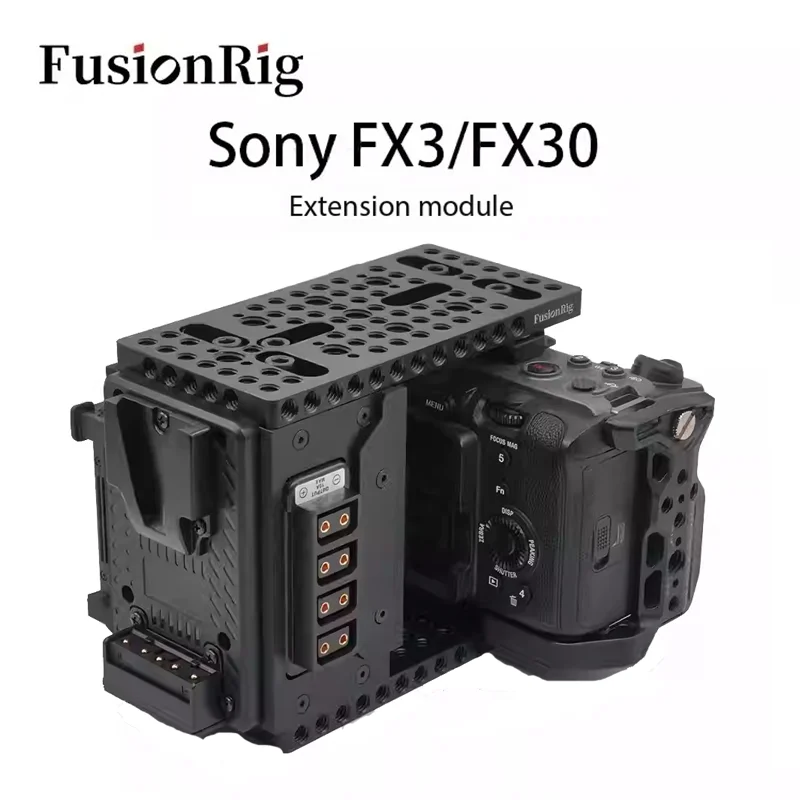 FusionRig Camera Cage Expansion Module Cineback for Sony FX3/FX30 compatible with Tilta TA-T16 and SmallRig 4183