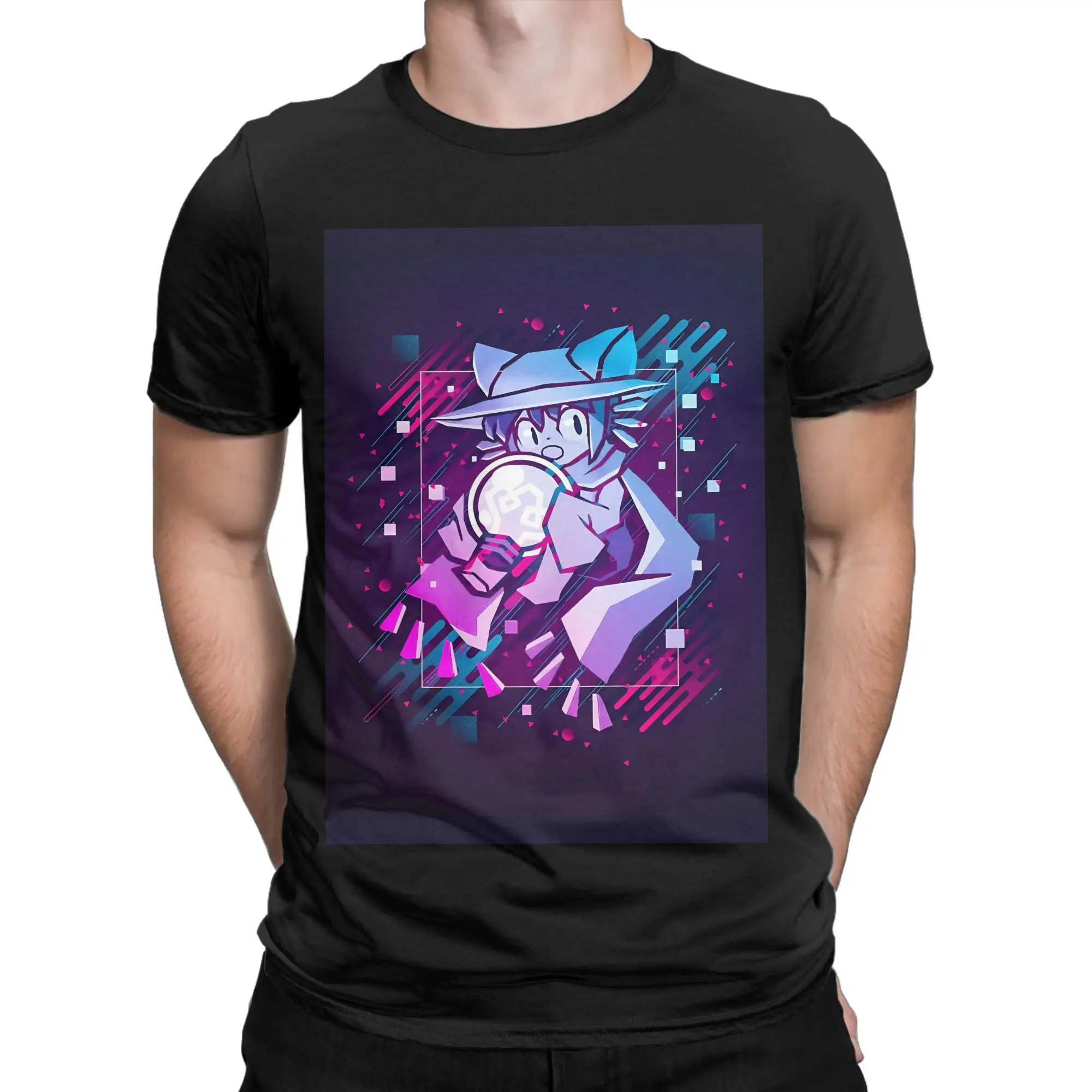 Niko OneShot  Modern Graphic Design Classic Funny 100% Cotton T-Shirt OneShot Tops Tees For Men