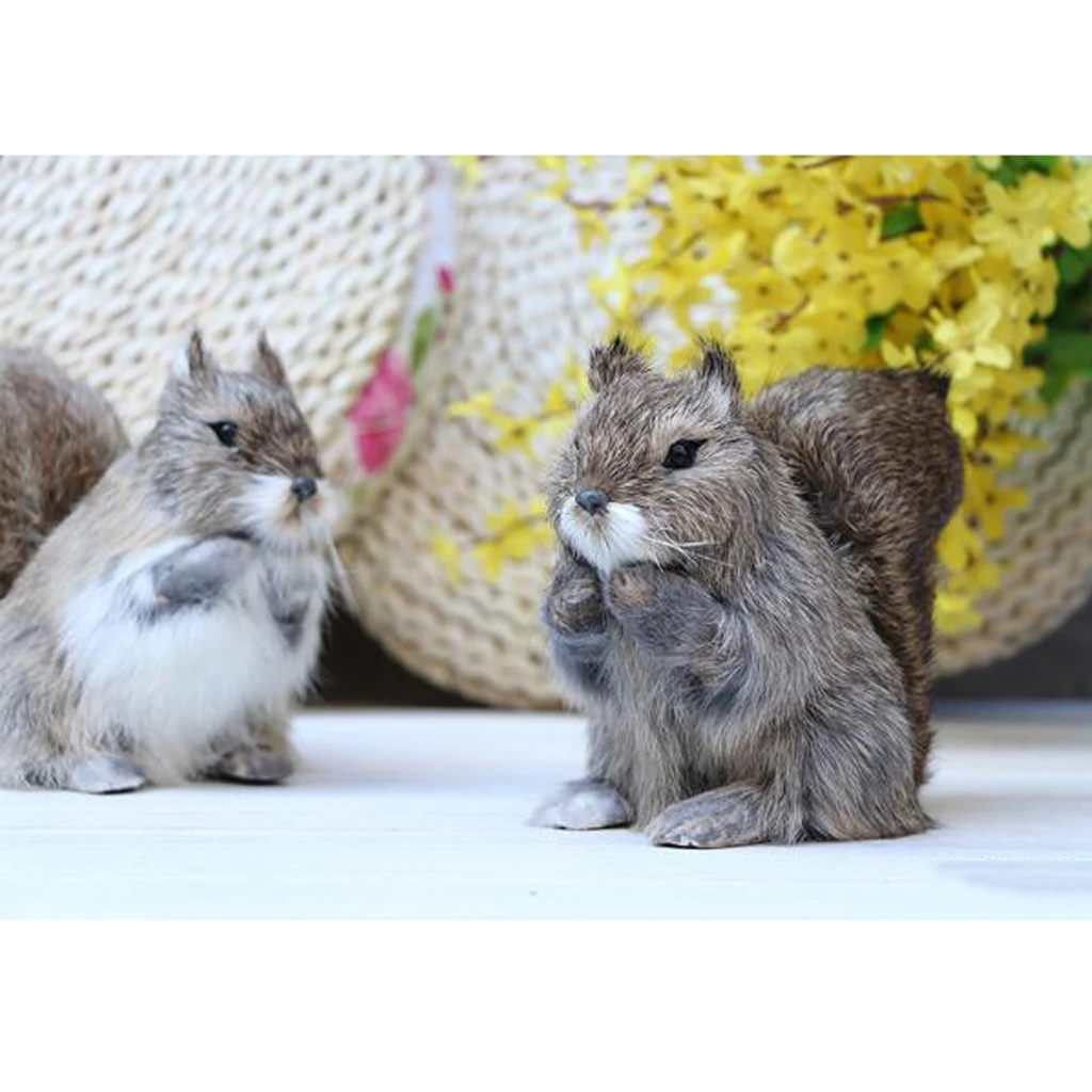 

Artificial Squirrel Animal Lifelike Figurine Home Craft Kids Toy Simulation Animal Model for Christmas Party Photography