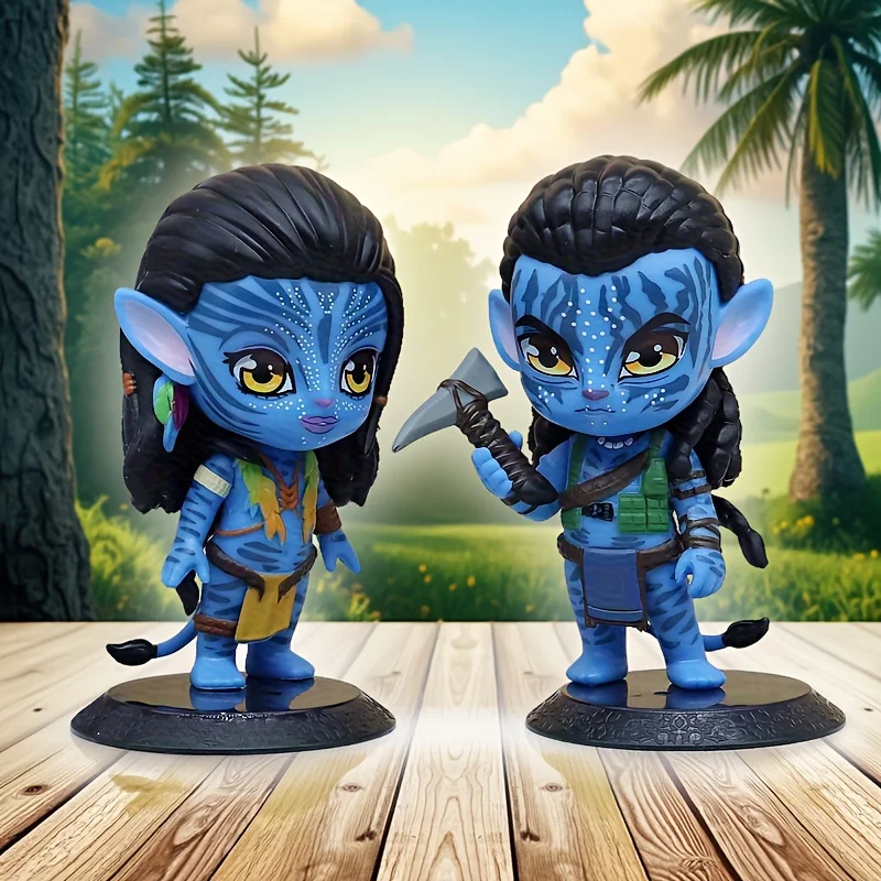 بقعة الصورة الرمزية 2 Neytiri وJake Sully PVC نموذج لجسم تماثيل صغيرة المقتنيات سطح المكتب زينة نماذج الدمية زينة الهدايا #2