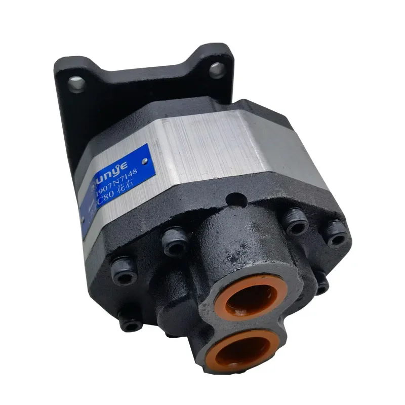 CBFC Series Hydraulic Gear Pump Flat Key Spline CB-FC80 CB-FC50 CB-FC63 Hydraulic Oil Pump Four-hole Mounting