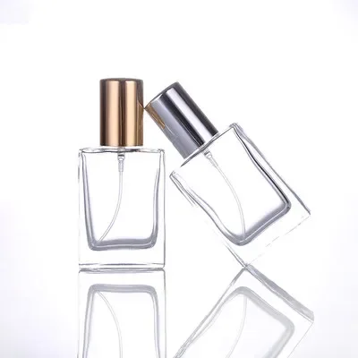 2020 NEW Hot 10 Piece 30ML Portable Transparent Glass Perfume Bottle With Aluminum Atomizer Empty