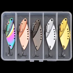 5Pcs Metal VIB Lure 7G 10G 15G 20G Vibrations Spoon Lure Fish Bait Bass Artificial Cicada Lure Vib Bait for Pesca Fishing Tackle