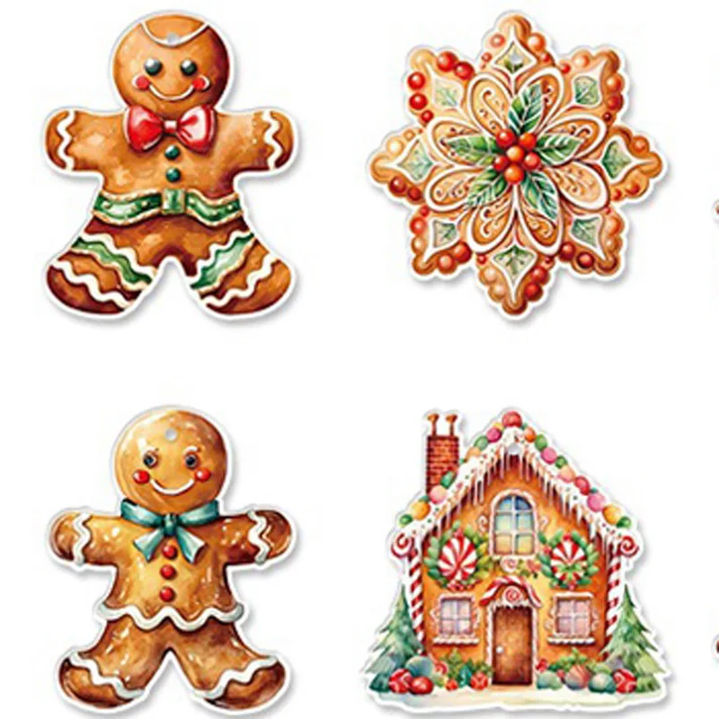 

12 New Year's Children's Toys, Cute Gingerbread Man Pendants, Christmas Tree Decorations