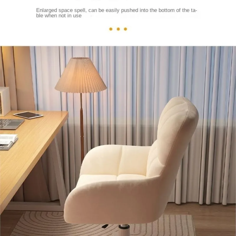 

OMGD Computer Chair For Home Use Comfortable Girls Bedroom Dormitory College Students Desk Sedentary Backrest Lift Swivel Chair