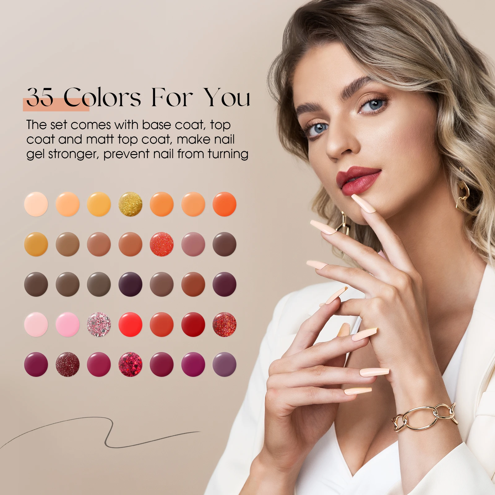 روزاليند 38 قطعة زجاجة زجاجية طلاء الأظافر الغراء الملونة هلام مجموعة طلاء الأظافر طلاء سطح الأظافر معطف فوقي مسمار الغراء UV مسمار مصباح ge