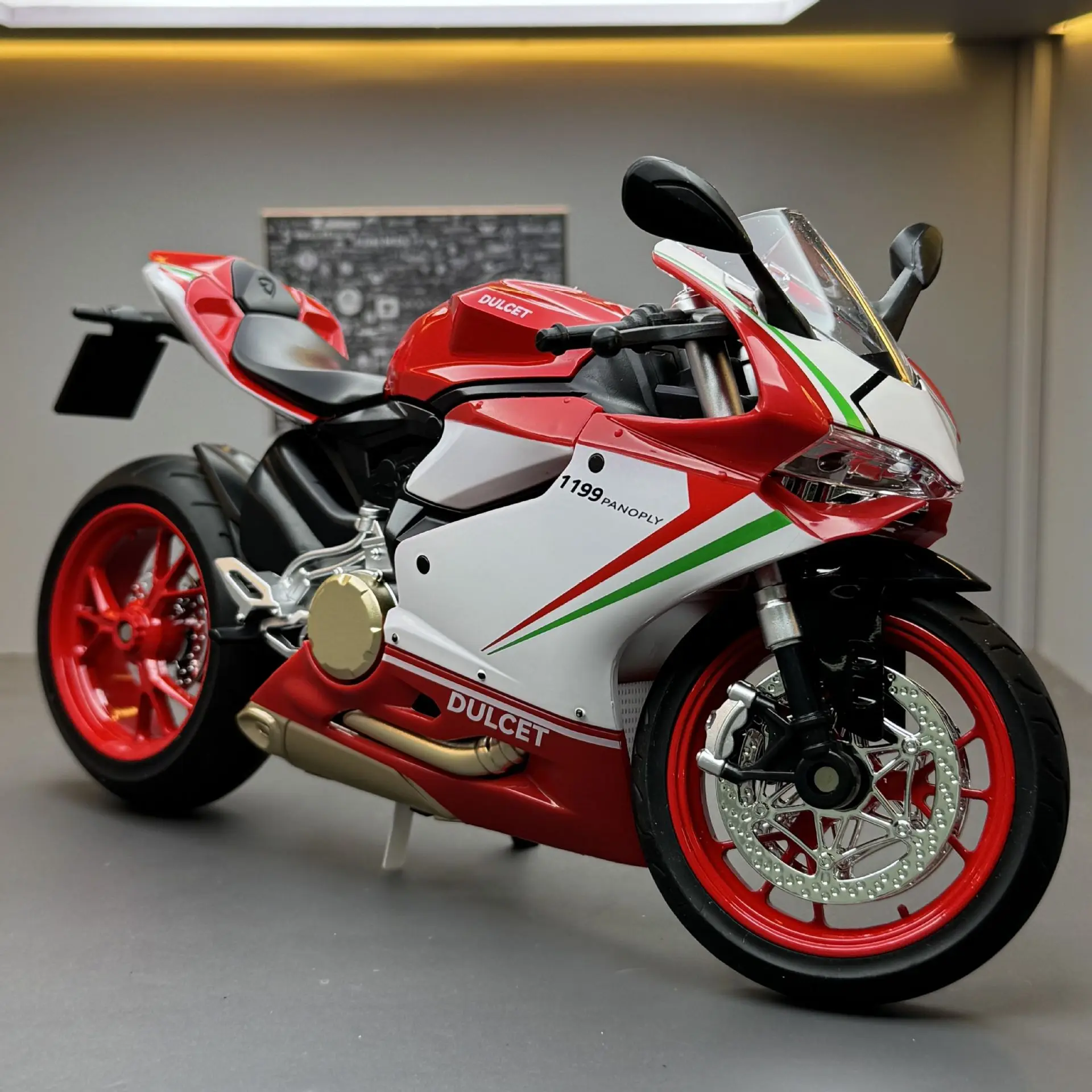 

1:9 1199 Alloy Racing Motorcycle Simulation Diecast Metal Street Motorcycle Model With Light Kid Gifts