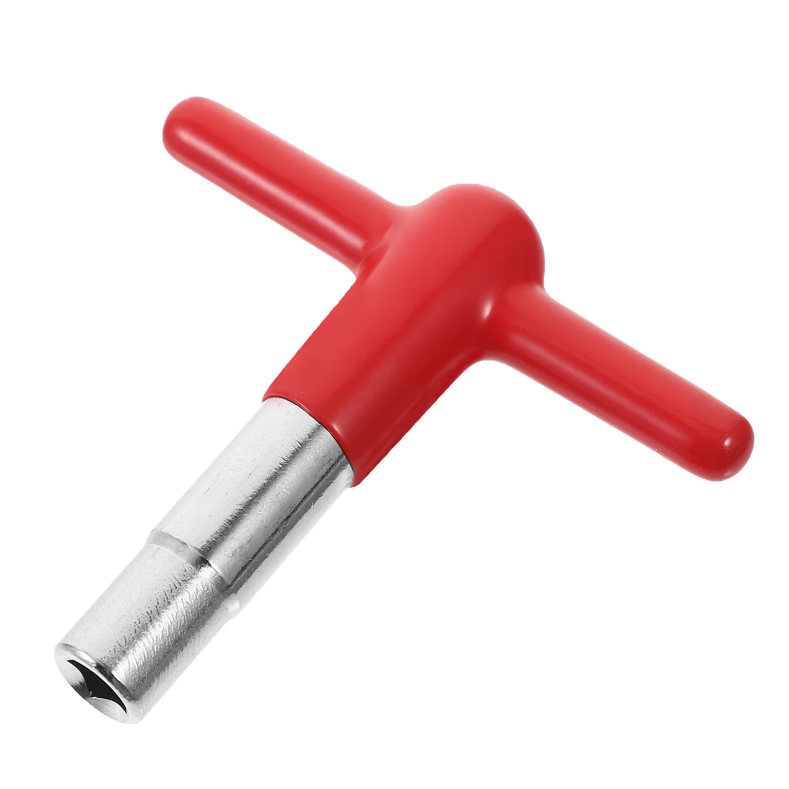 

T Shape Drum Key Silicone Sleeve Red Metal Zinc Alloy Tuning Tool for Percussionists Lightweight Small Size for Most