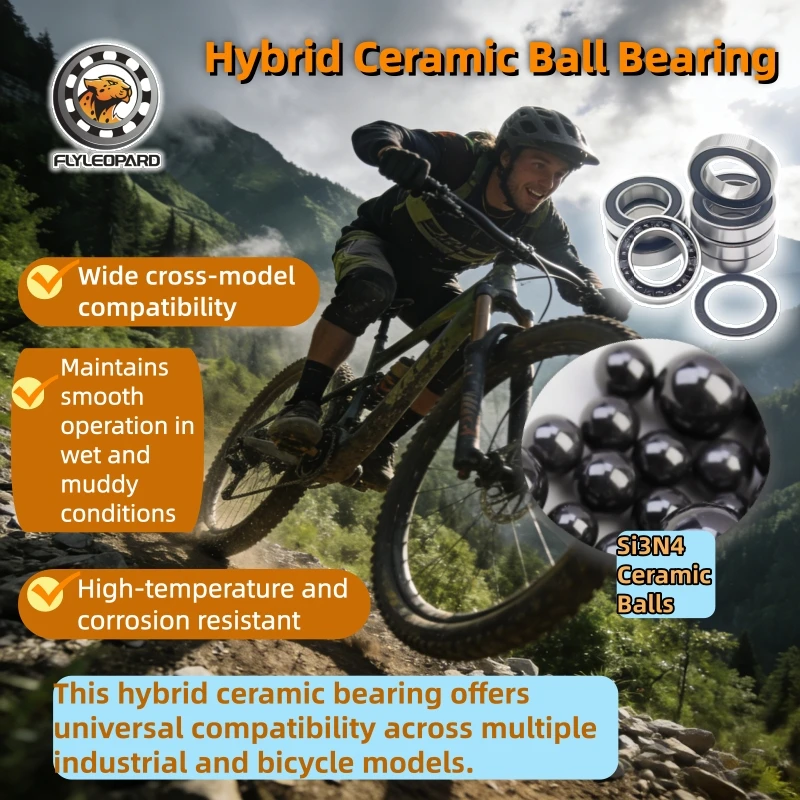 1P 6800RS CB 10x19x5mm Hybrid Ceramic Ball Bearing Si3N4 Ceramic Bearing Low Friction Corrosion Resistance 6801 6804 6808 2RS CB