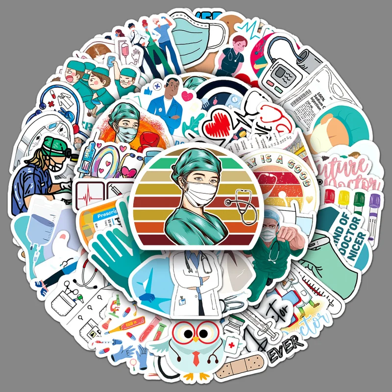 50Dr. Zhang stiker grafiti profesional, dekorasi kreatif sesuai pesanan untuk botol air, sarung ponsel, koper komputer Sti