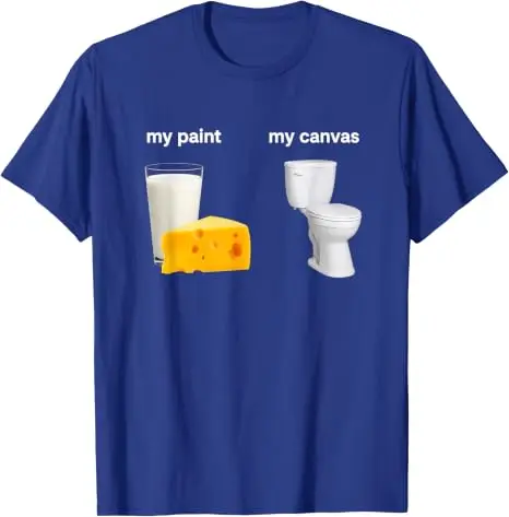 Milchkäse, meine Farbe, die Toilette, meine Leinwand, lustiges Milchprodukte-Humor-T-Shirt, Y2k, Laktoseintoleranz, Badezimmer, Essen, Grafik, Witz, Spruch, T-Shirt – Detail 10