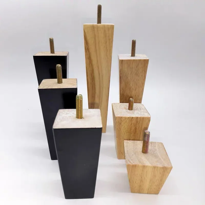 

4Pcs Solid Wood Furniture Legs Square Sofa Table TV Cabinet Support Replacement Feet Tea table Wardrobe Cabinet