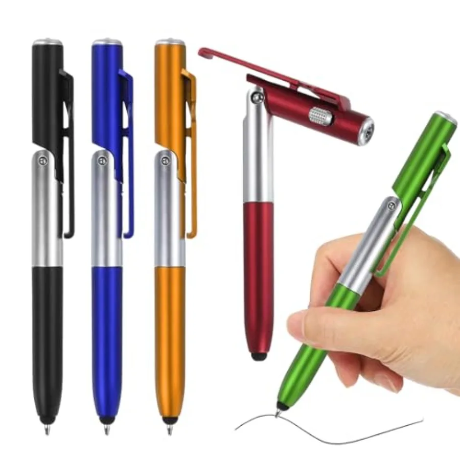 

Набор из 5 многофункциональных ручек: ручки со стилусом, ручки со светодиодами на наконечнике, ручки с подставкой для телефона, складные ручки для письма. Подходит для дома.