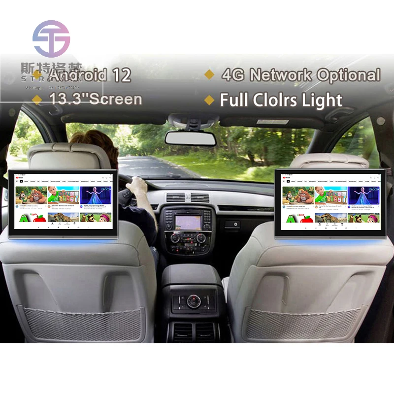

13.3 Inch 1920*1080P OLED Screen Smart TV Rear Seat Entertainment Player WiFi Car Android Headrest Universal Automotive