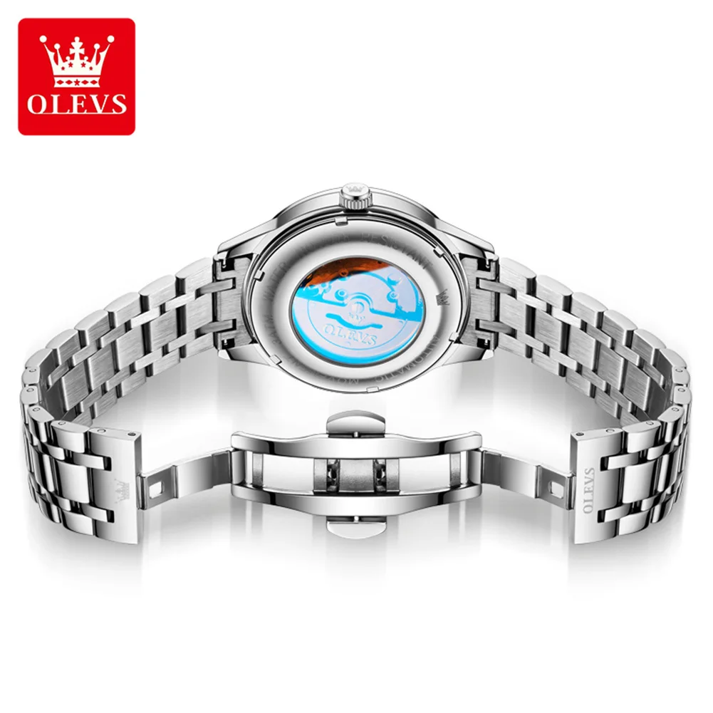 OLEVS 7078 Watch Man Luxury Original Automatic Mechanical Business Watch﻿ Waterproof Luminous Week Date Watches For Man