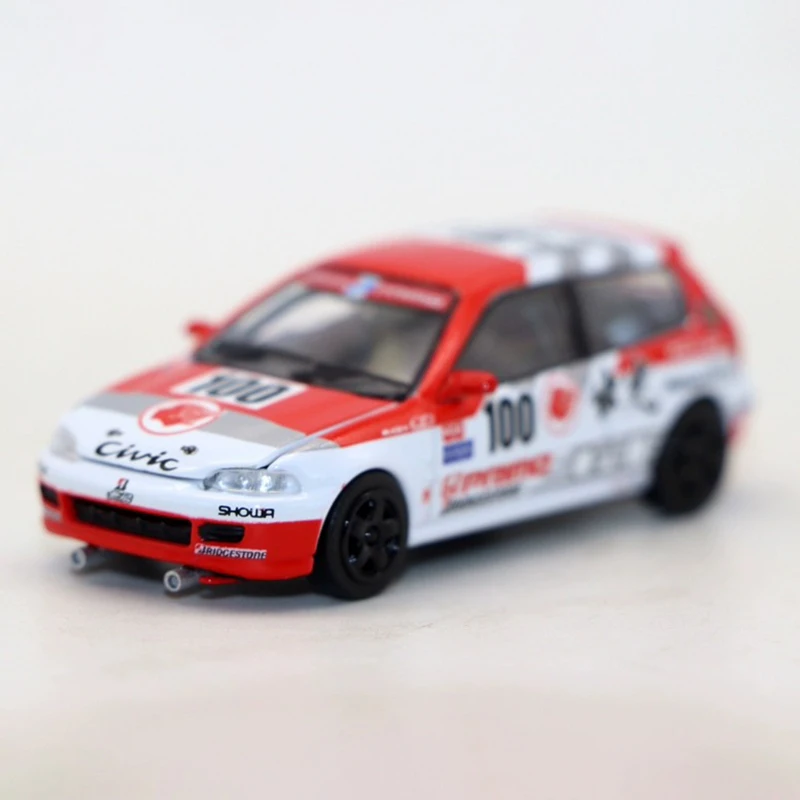 Model samochodu BMC 1/64 Civic EG6 JTCC, metalowy, symulacja, statyczny, kolekcjonerski, dekoracyjny, na prezenty świąteczne, zabawka, pamiątka.