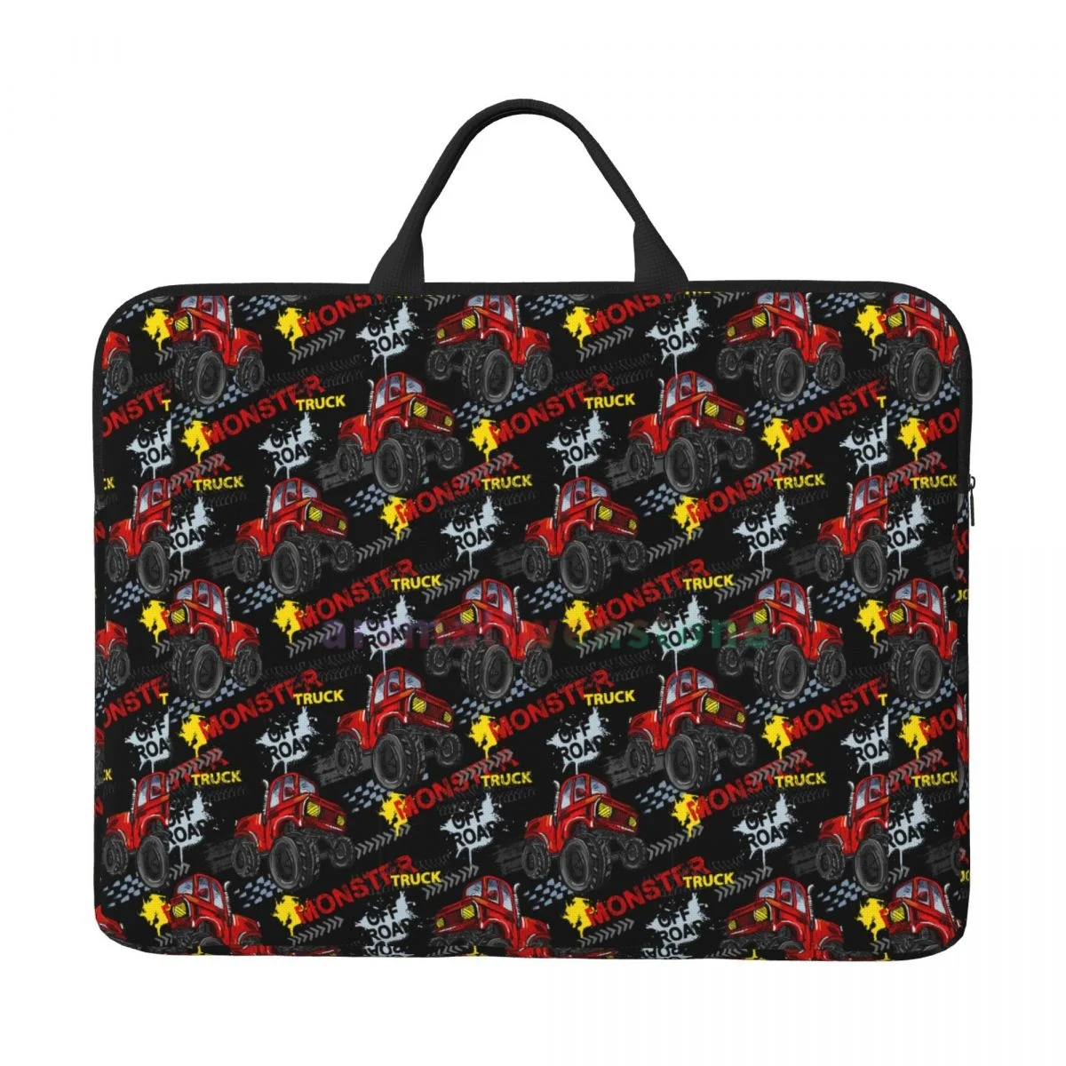 Cool Red Monster Trucks Cars Laptop Bag Computer Bag Office Business Travel 14 Inch Water Resistant Large Laptop Case