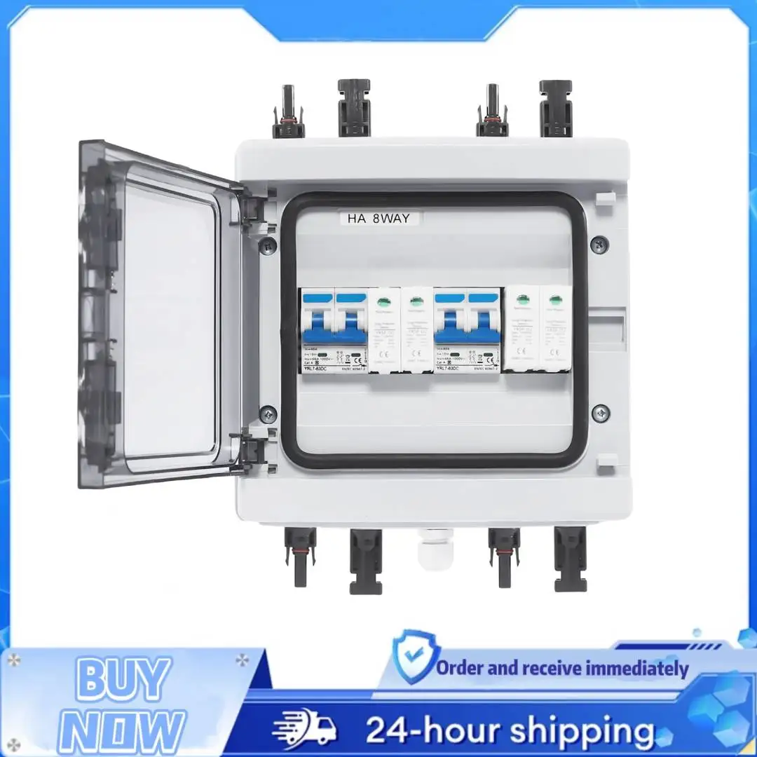 

IP65 Solar Combiner Box 2 Input 2 Output Solar Disconnect Switch Combiner Box Circuit Breaker for Solar Panels