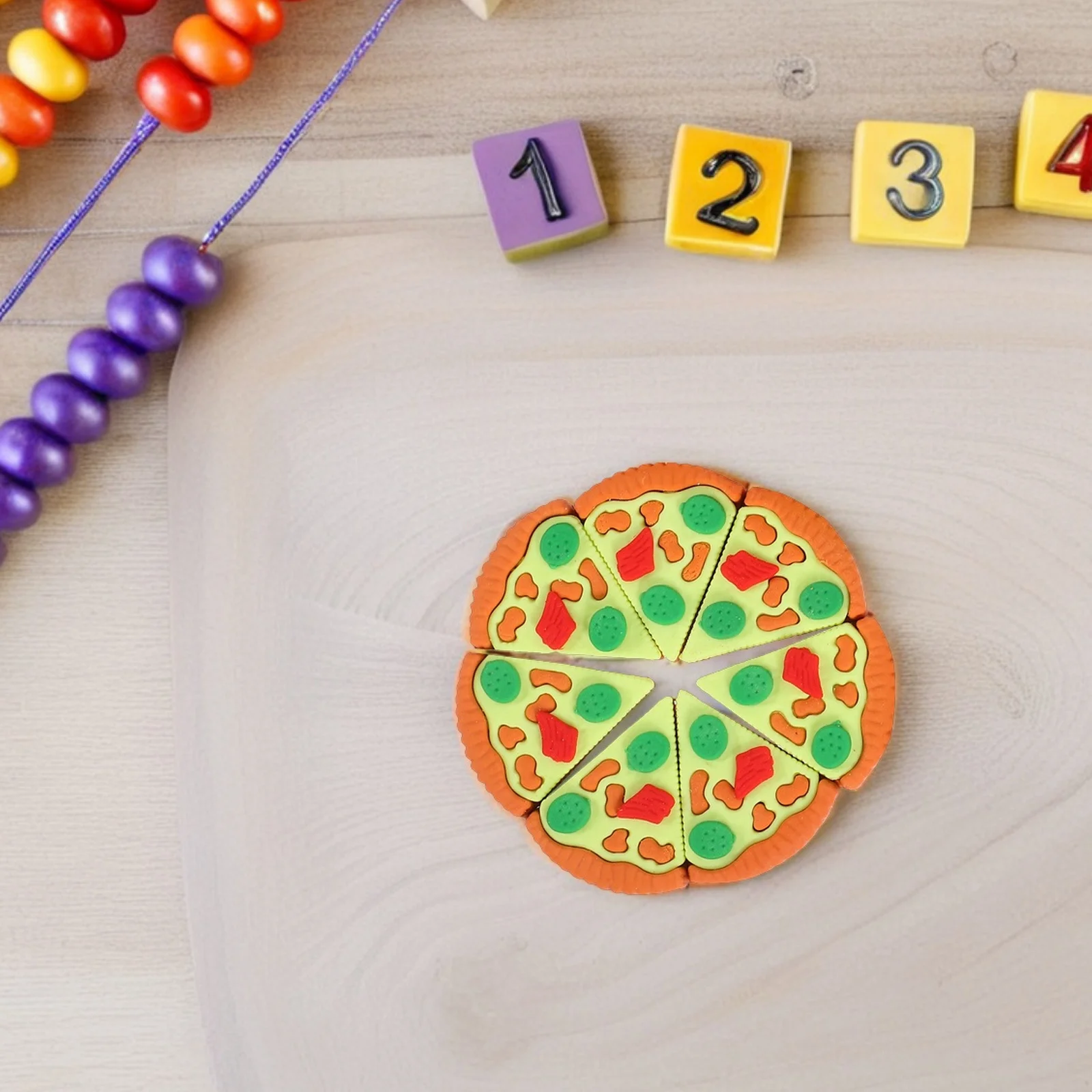 

30Pcs Cute Triangle Pizza Erasers Mini Food School Supplies Classroom Prizes Kids Rewards Party Favors Bulk Prizes