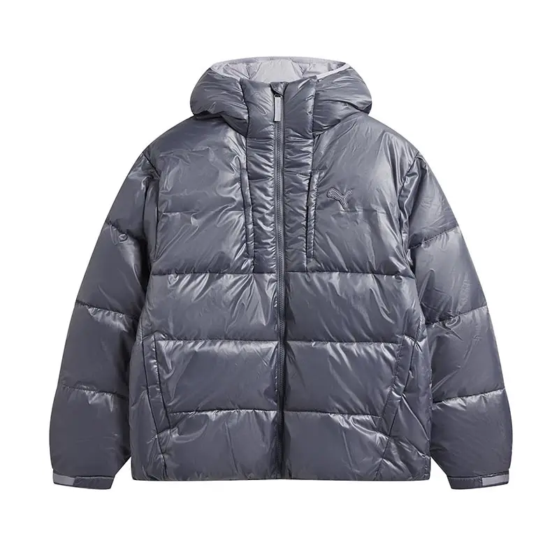 

Серая мужская и женская новая спортивная одежда Puma, повседневная стеганая куртка 63573063