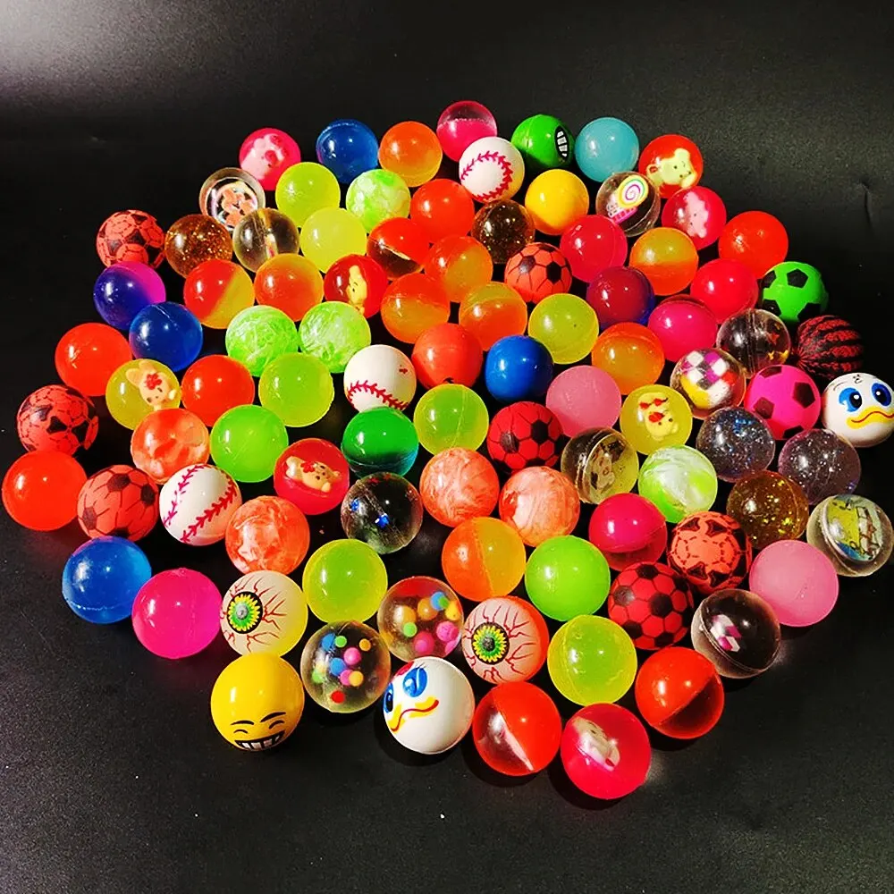 30Pcs Mini Colorful Bouncy Ball Toy Children Birthday Party Baby Shower Gift Pinata Filler Boys Girls Reward Party Favors Bag