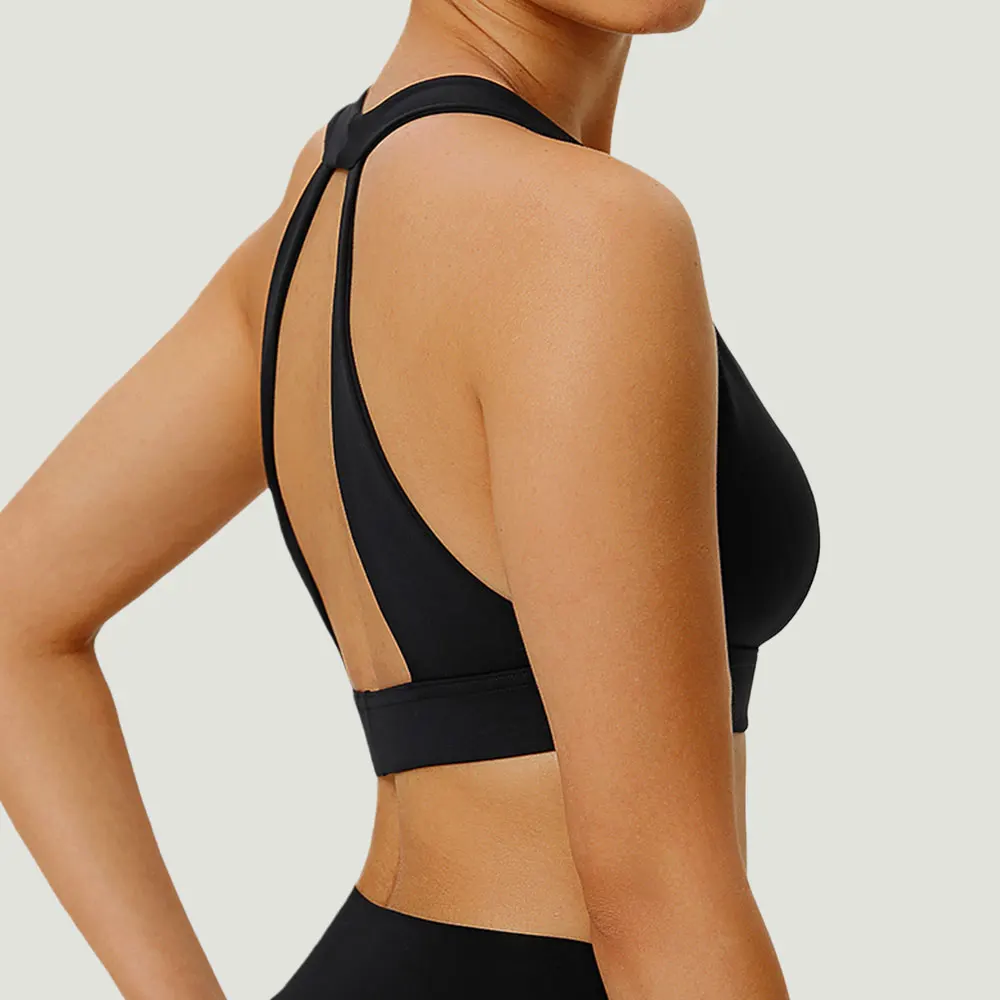 

New Hanging Neck Sports Yoga Bras Women's Shock Absorption Support Backless Outdoor Running Vest Underwear Woman Gym Crop Tops