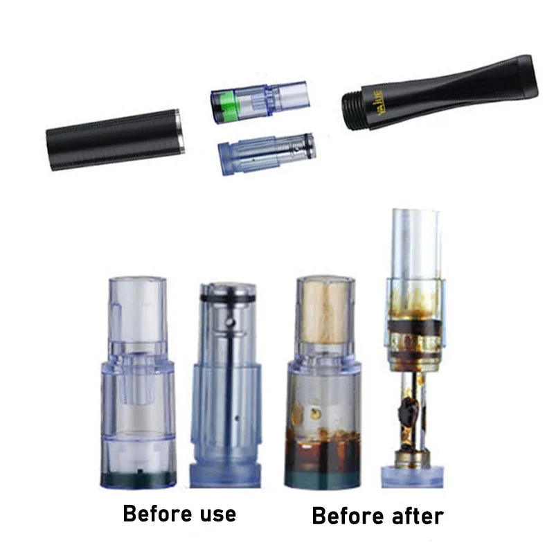 Microfilter For 6mm 8mm Cigarette Holder Tar Filtration Cleanable Tobacco Filter Recirculating Classic Smoke Mouthpiece Men Gift