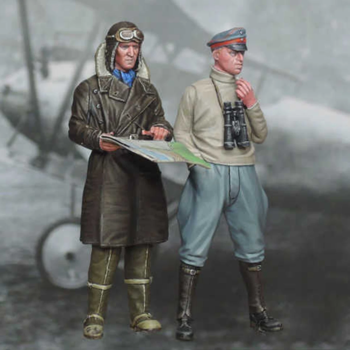 

1/32 Resin unpainted model kit, military theme, German fighter pilots unassembled and unpainted GK, 1029R