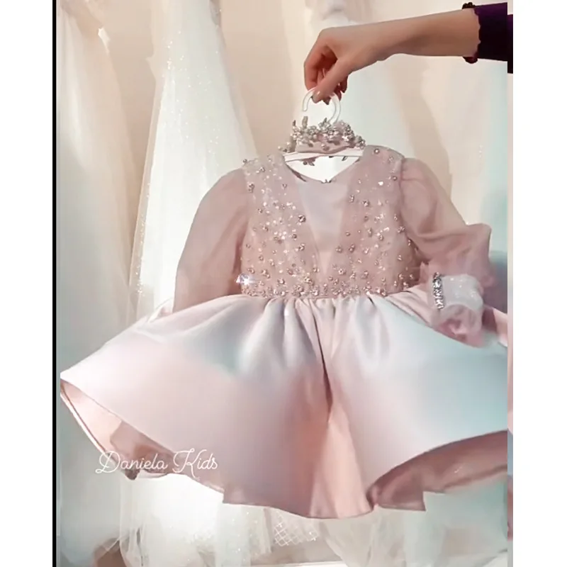

Dress princess dress children's niche light luxury flower girl wedding little girl piano performance costume Korean