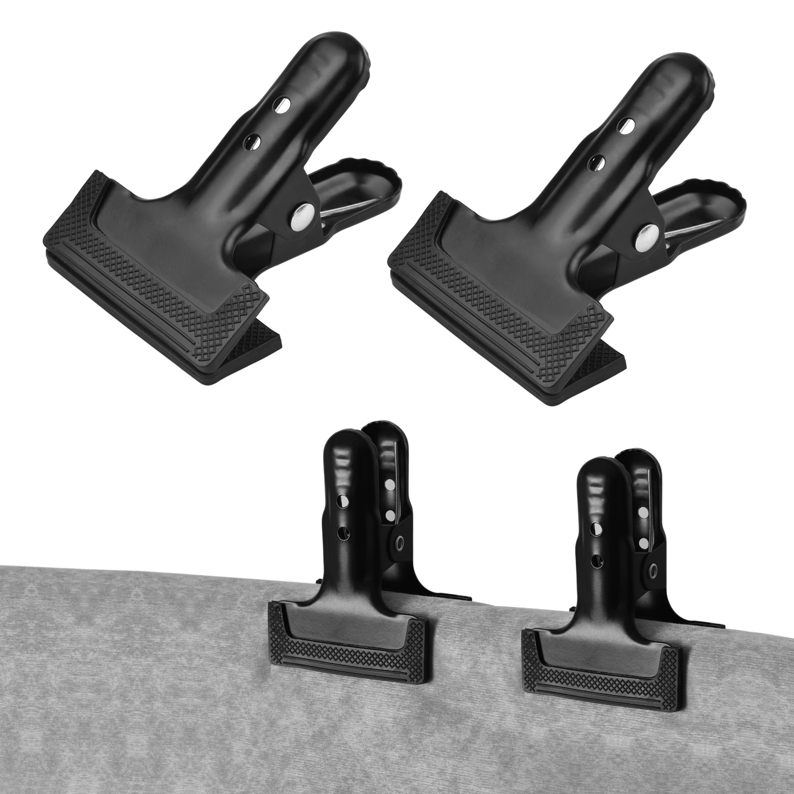 

Heavy Duty Spring Metal Clip Photography Backdrop Clamps Background Support Holder with Rubber Protective Pad Photo Studio Photo