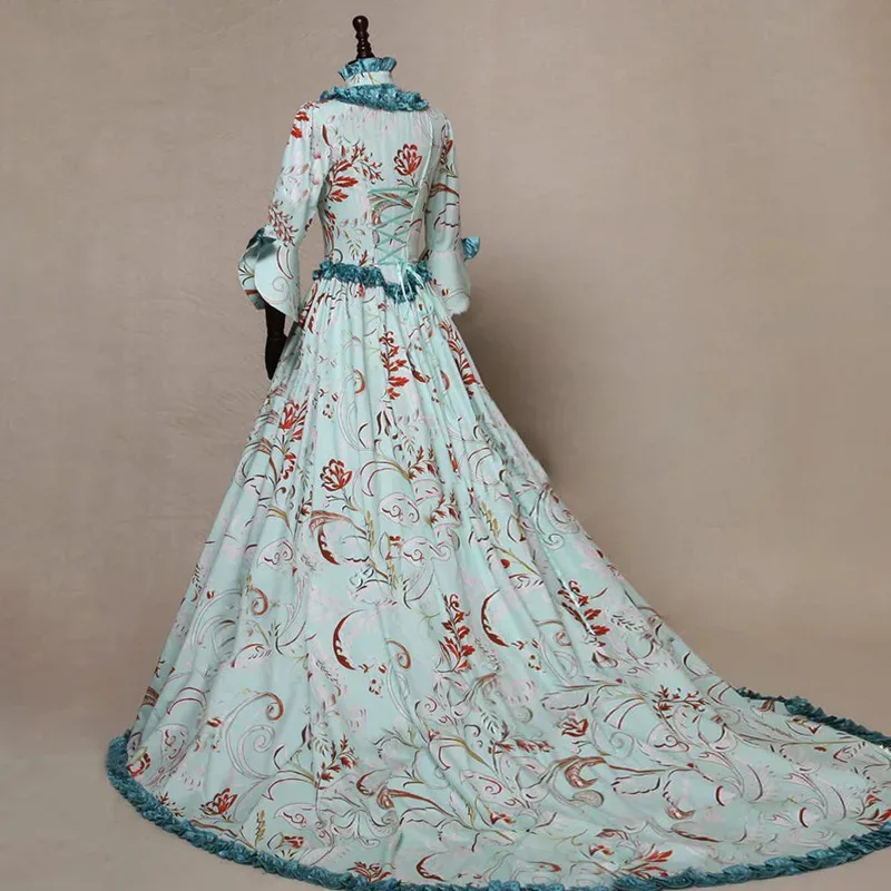 

COSda@Medieval Marie Antoinette Dress Floor Length Victorian Court Party Formal Gown Renaissance Queen Costume Performance Plus